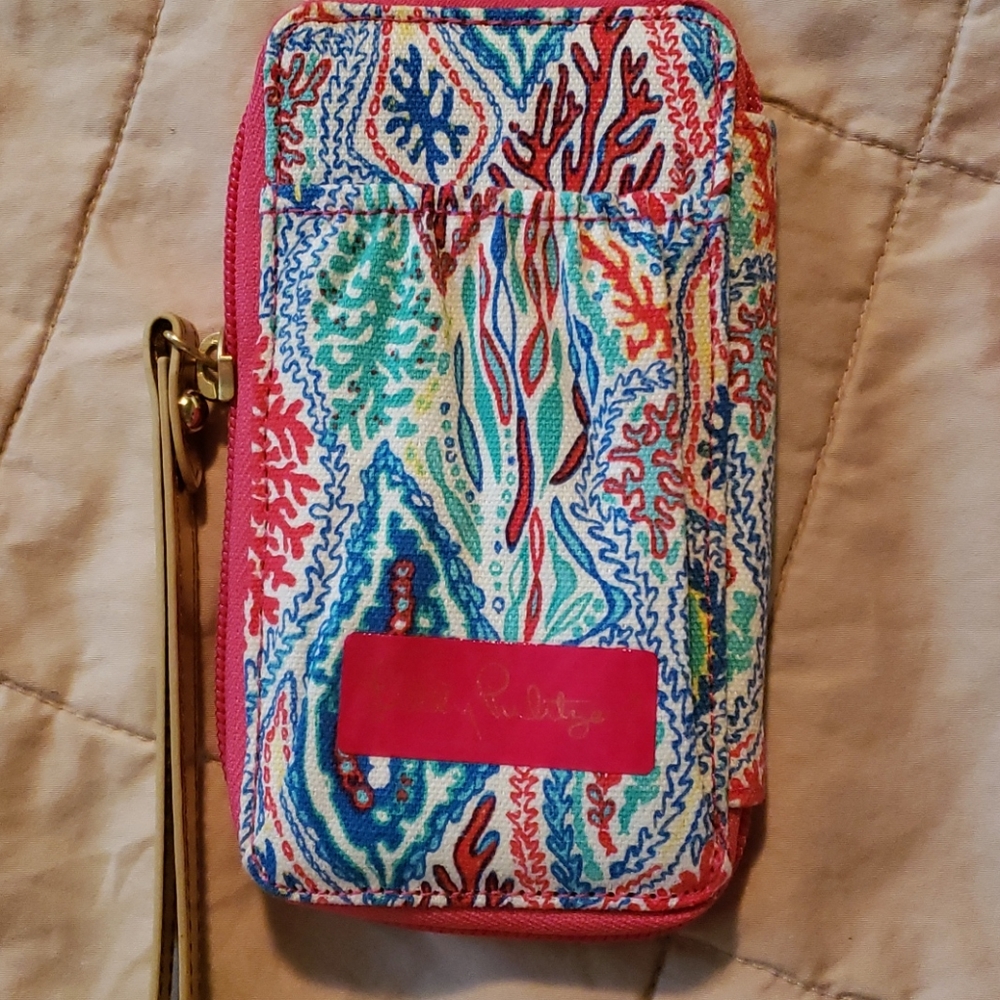White- Lilly Pulitzer Smart Phone Wallet Case - White background available
